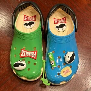 Pringles Crocs - limited edition blue and green